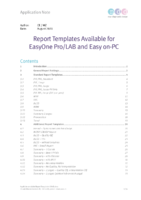 Report Templates Available for EasyOne Pro/LAB and Easy on-PC