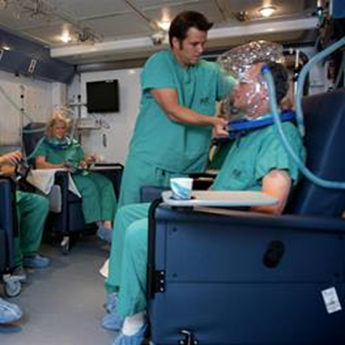 Multi-person hypo/hyperbaric chamber at Intermountain Medical Center