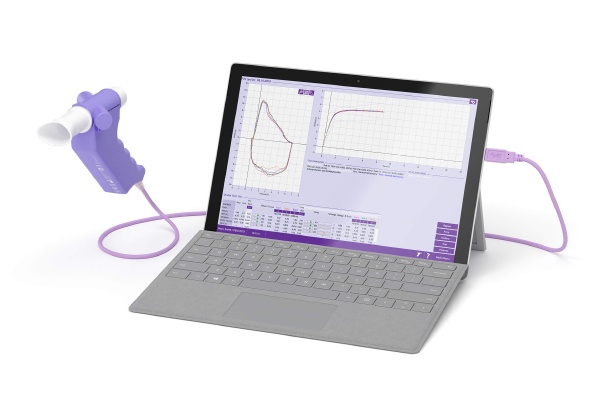 Easy on PC - NDD - Spirometer - Spirometry - TrueFlow - calibration free - animated graphics