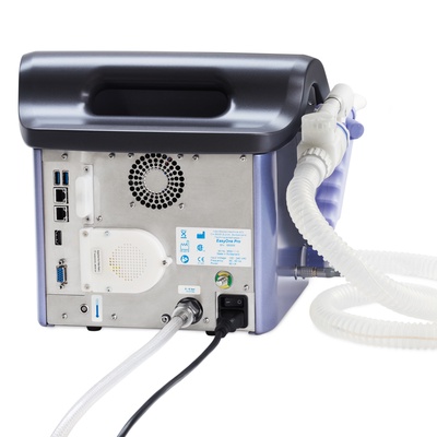 EasyOne Pro back side - NDD - Spirometer - Spirometry - portable - DLCO - lung volumes